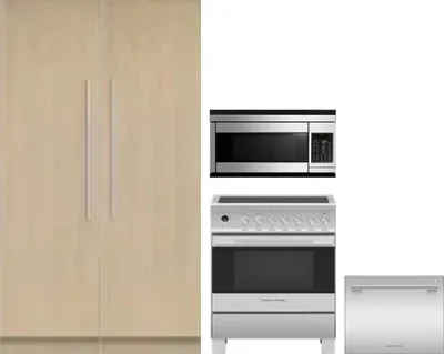 5 Piece Package Includes Refrigerator, Freezer, Range, Microwave And Dishwasher